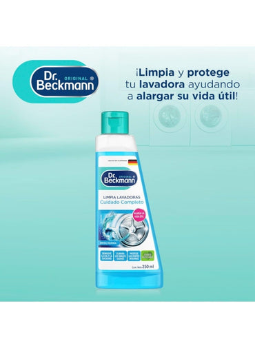 Dr. Beckmann Washing Machine Care Cleaner Activated Carbon Formula Prolongs Lifespan & Odour Removal Protects Metal & Rubber 