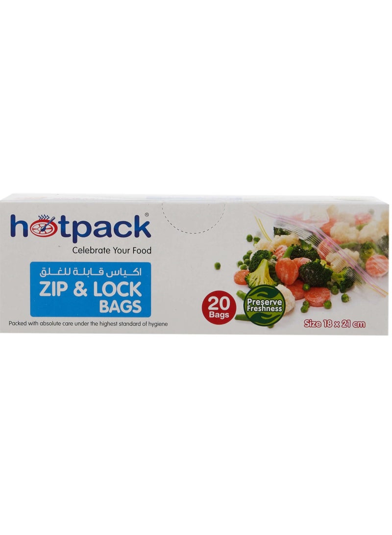 Hotpack Ziplock Storage Bag 18 X 21 Cm