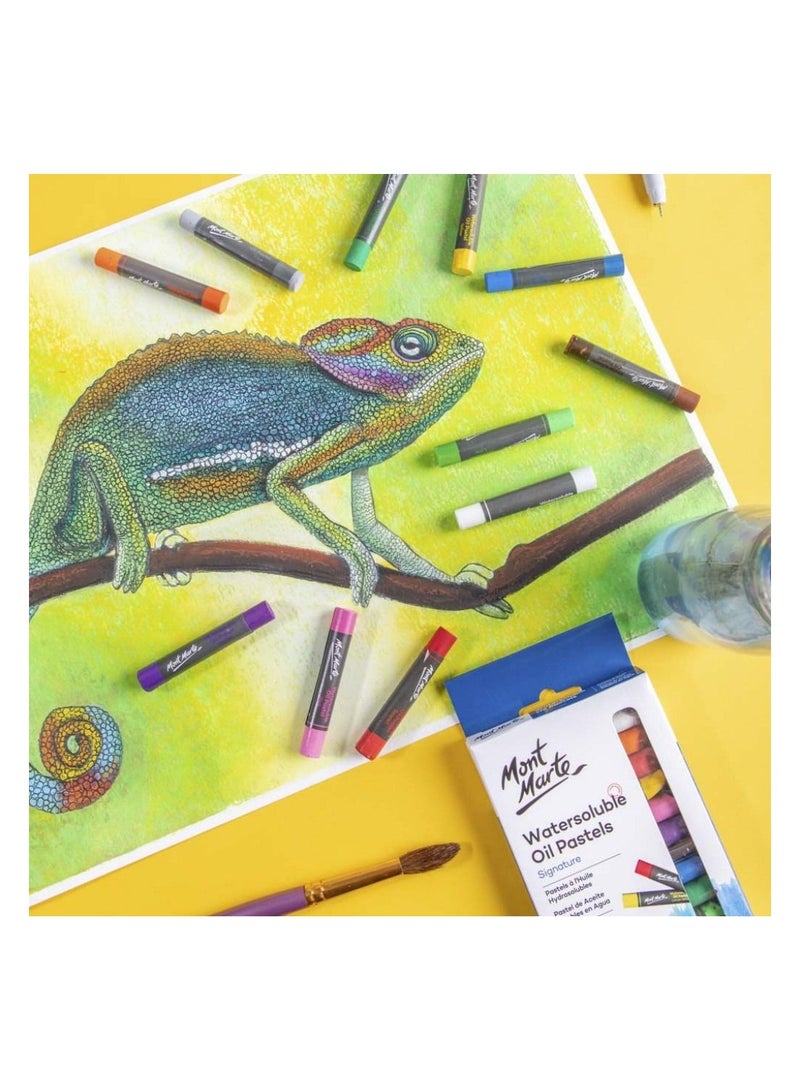 Premium Mont Marte Watersoluble Oil Pastels 12Pc
