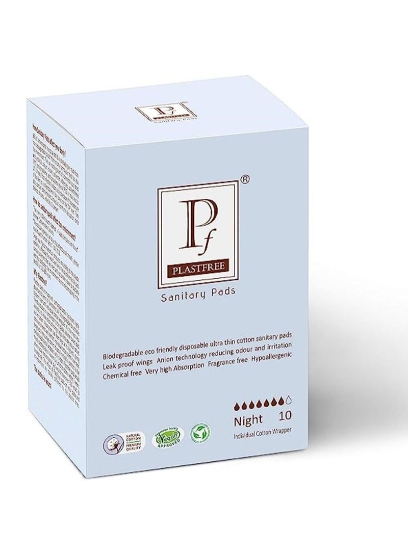 PLASTFREE Organic Night Sanitary Pads