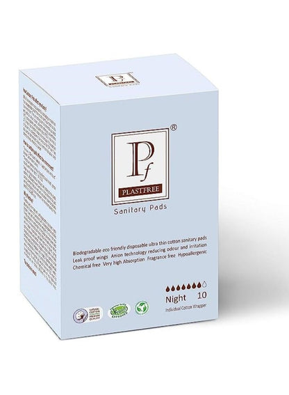 PLASTFREE Organic Night Sanitary Pads