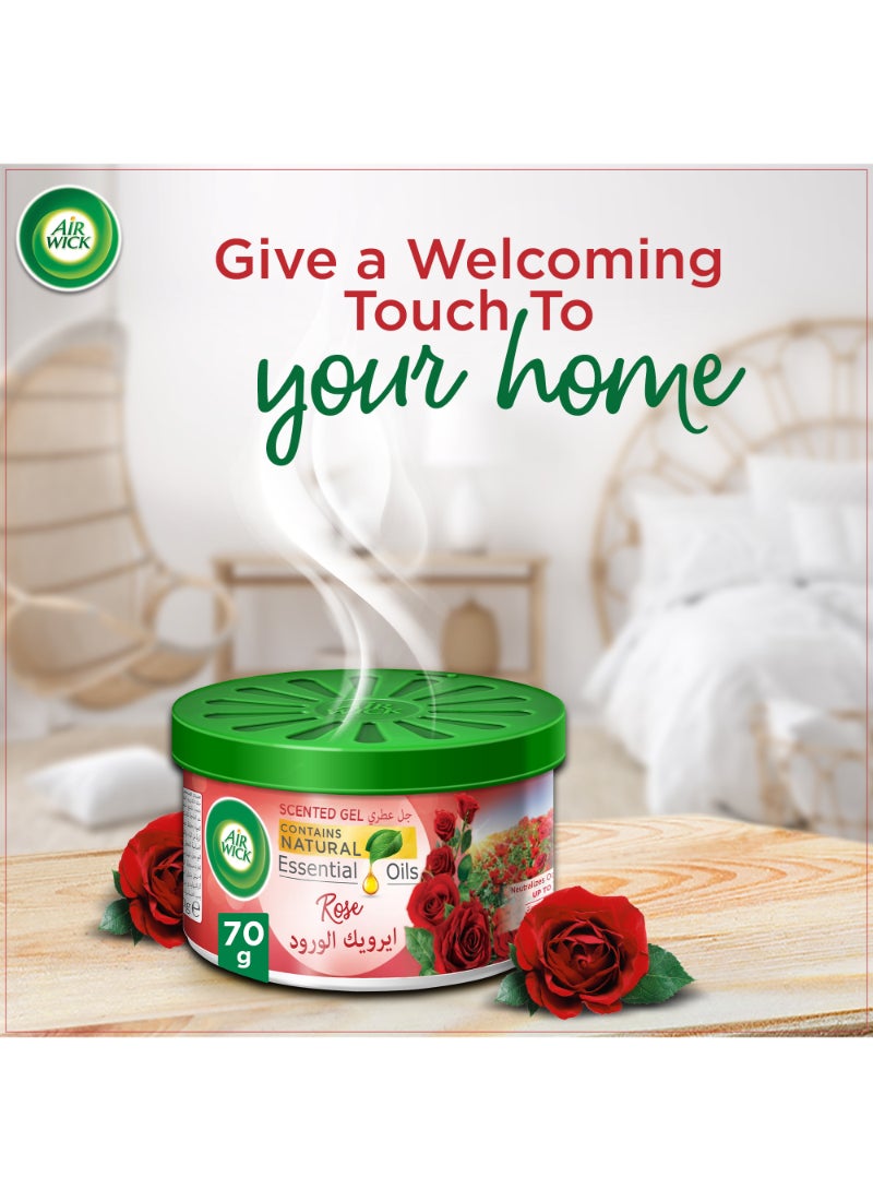 Air Wick Scented Gel Freshener, Rose 70g