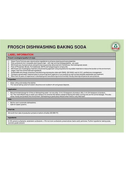 Frosch Dishwashing Gel Baking Soda 1 Liter