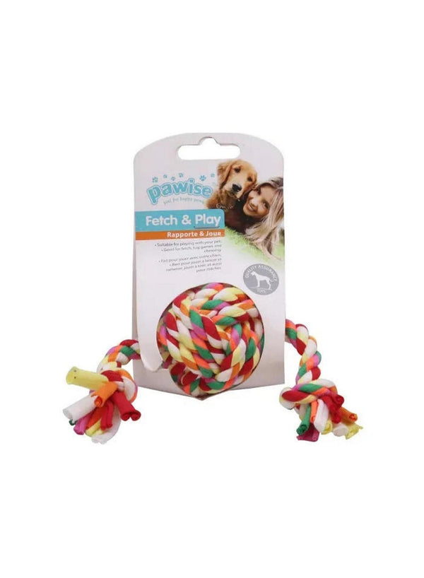 Pawise Colorful Braided Ball Dog Toy - 20 cm