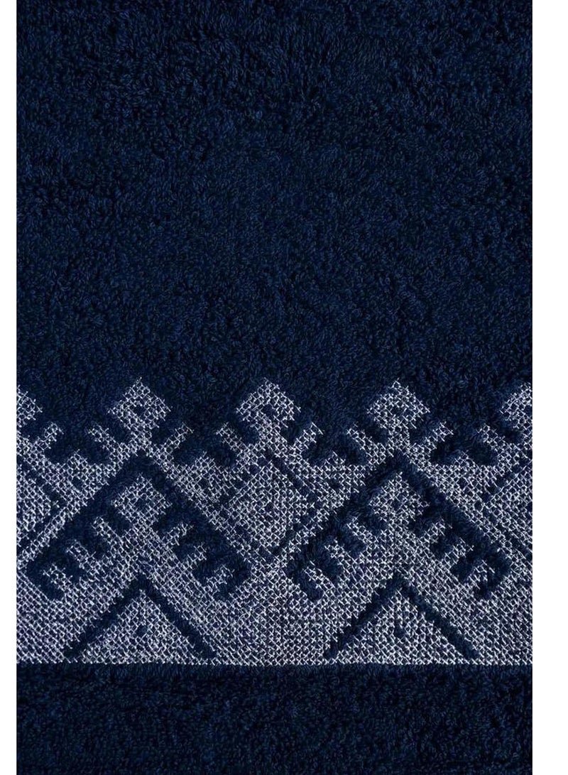 Ideas Crimson Combed Towel Set Blue - 3pcs