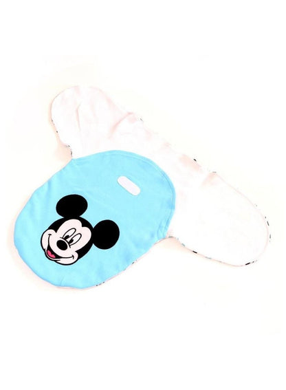 Disney Baby Swaddle White Blue - Soft Organic Cotton