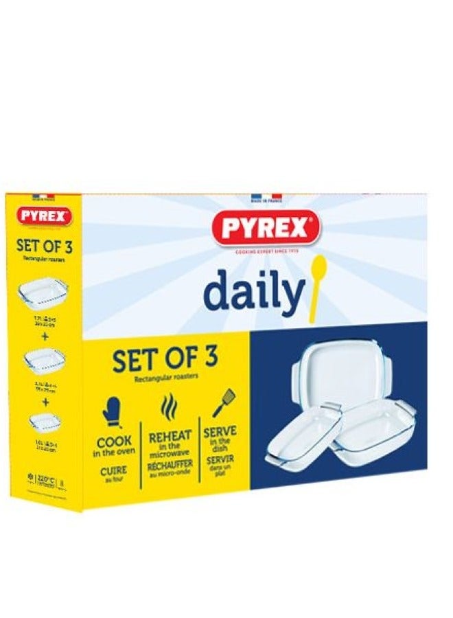 PYREX Rectangle Roaster Daily Set - Premium Quality