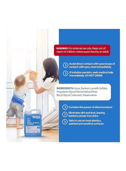 Cleany Genie Glass & Surface Cleaner Liquid 5L