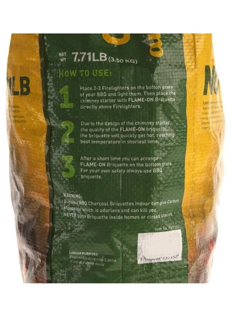 Flame-On Hardwood Charcoal 3.5Kg