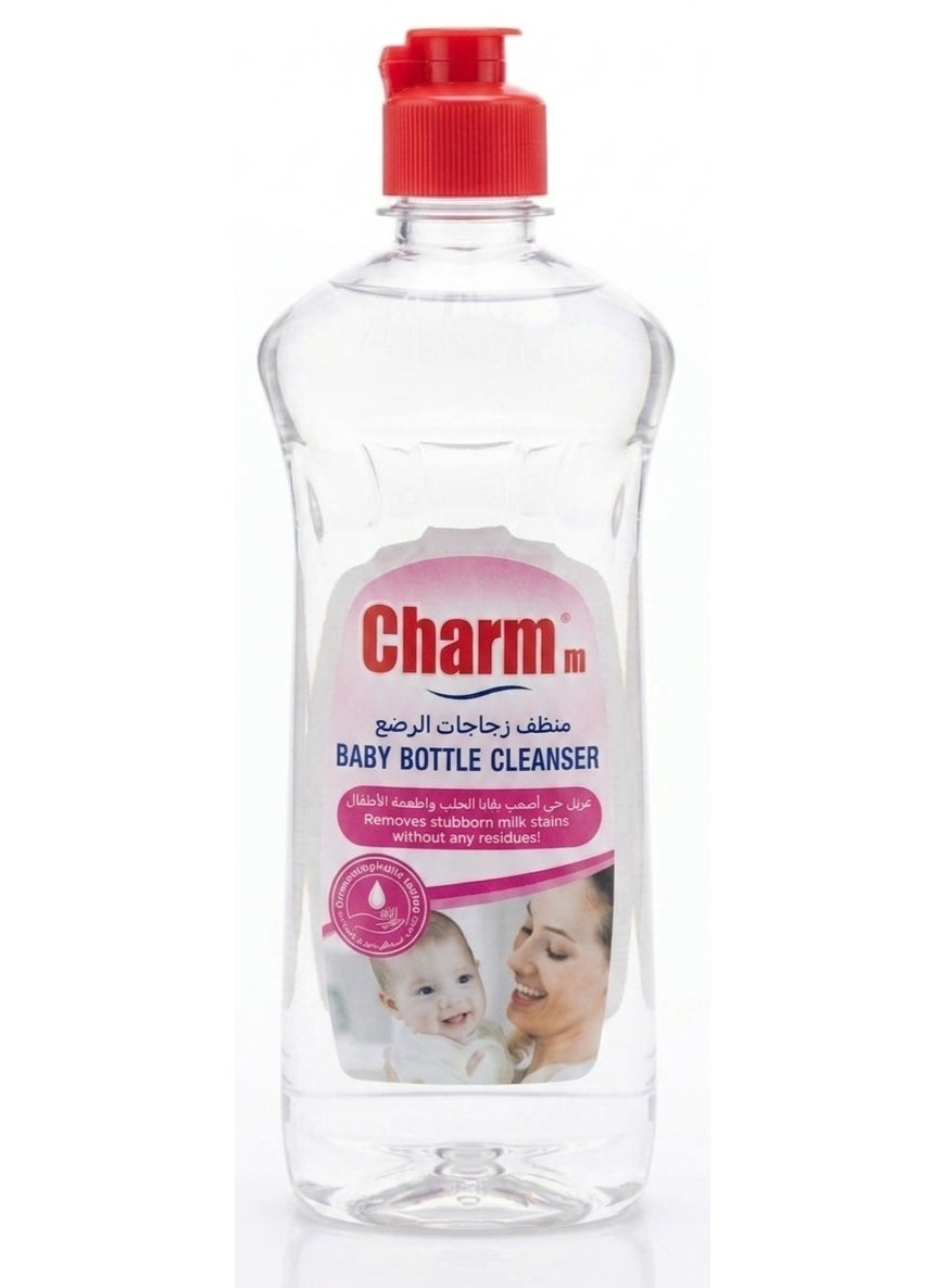 baby bottle, baby care, charmm, cleaner 500ml, dermatologically tested, every day, food oils, free skin, hypoallergenic, plant based, sensitive skin, toy cleaner, toy cleaner 500ml, type baby
