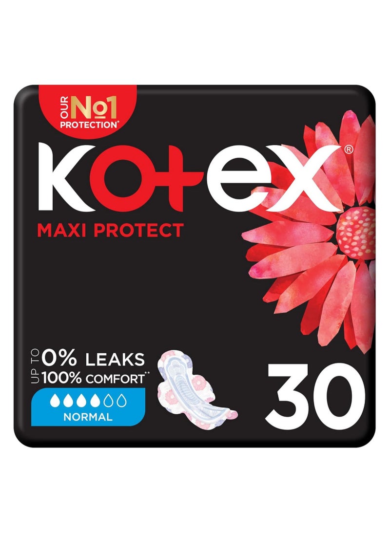 Kotex Maxi Protect Thick Pads 30 Count