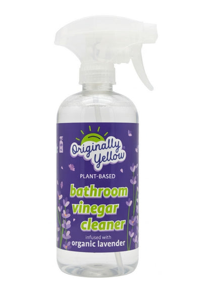 based bathroom, based bathroom vinegar, bathroom cleaner, bathroom vinegar, bathroom vinegar cleaner, cleaner infused, cool dry, organic lavender, originally yellow, plant based, plant based bathroom, soap scum, stainless steel, vinegar cleaner, vinegar c