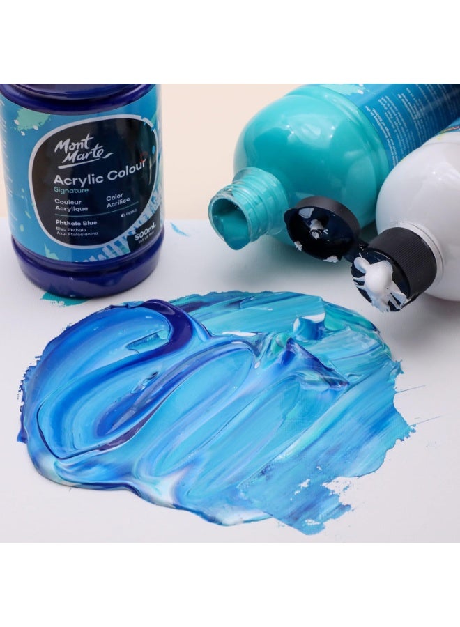 Mont Marte Acrylic 500 ML Cerulean Blue Paint