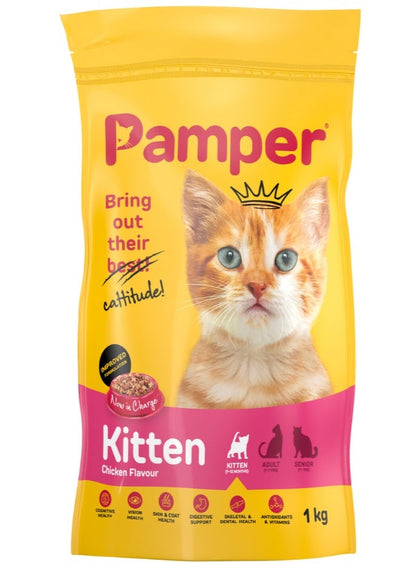 Pamper Kitten Dry Food 1Kg - Premium Pet Nutrition