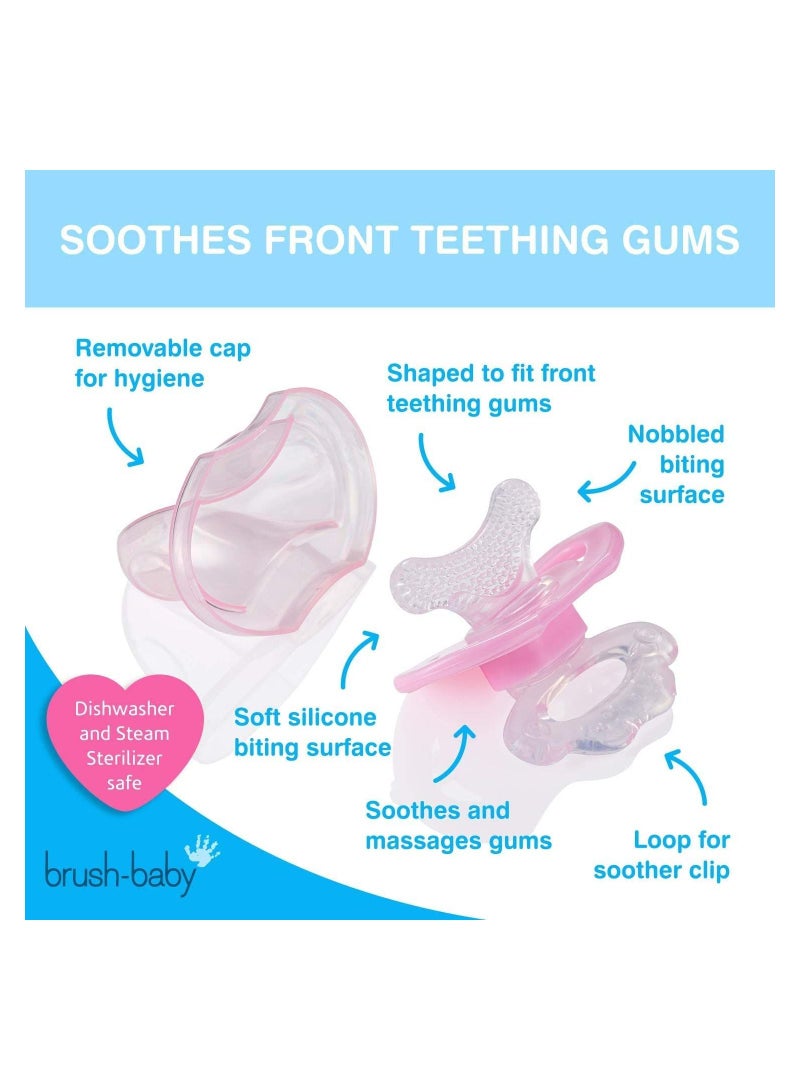 Brush-Baby Front-Ease Teether Pink 3M +
