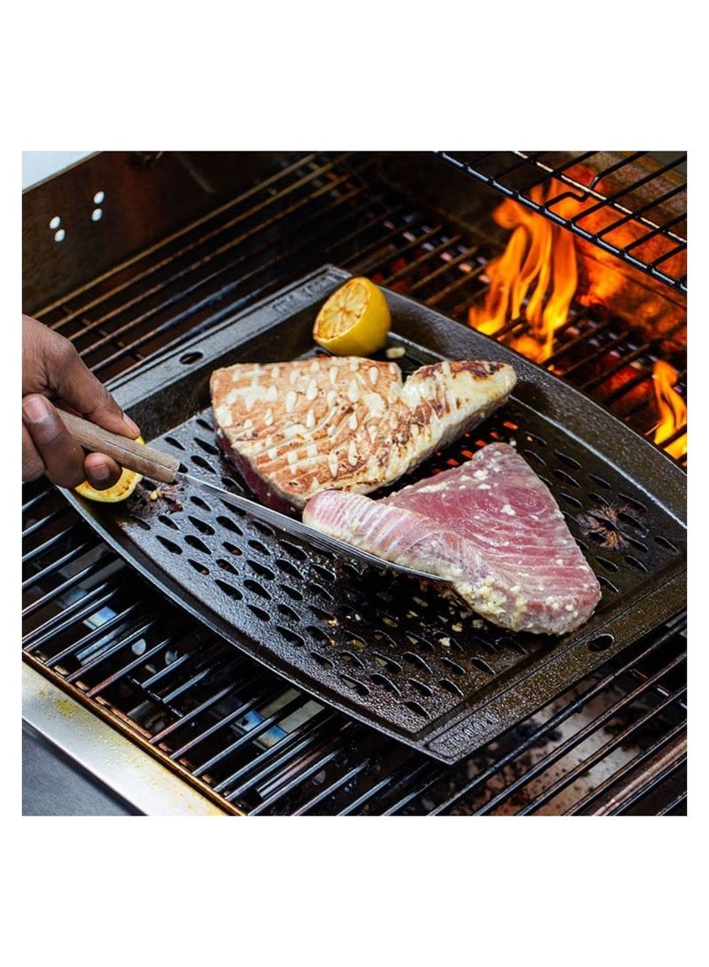 Lodge Cast Iron Grill Topper 15x12 Inch