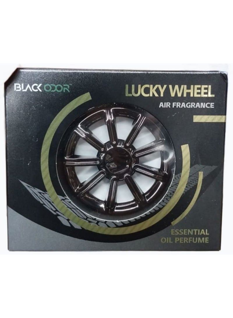Elegant BLACK ODOR Lucky Wheel Car Air Freshener