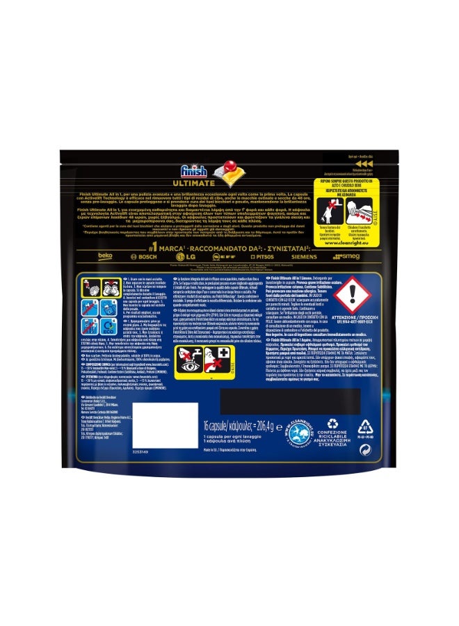 Finish Powerball Ultimate Plus Capsules Lemon - 16 Tablets
