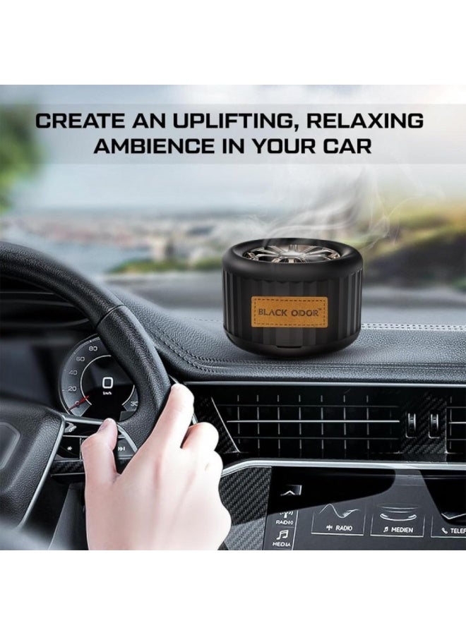 Elegant BLACK ODOR Lucky Wheel Car Air Freshener