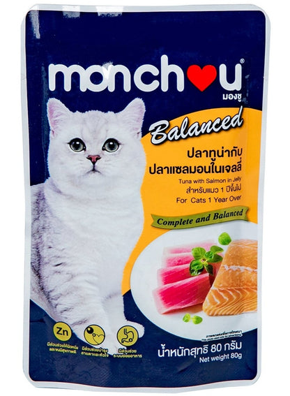Monchou Tuna and Salmon in Jelly Catfood