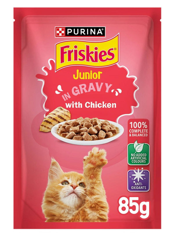 Friskies Junior Chicken in Gravy Wet Cat Food 85g