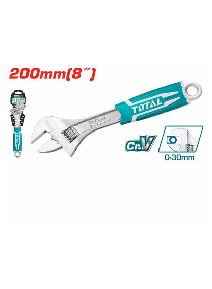 TOTAL Adjustable Wrench 8 Inch - Premium Hand Tool