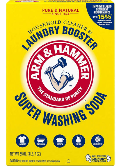 arm & hammer, home key, home safe, household cleaner, laundry booster, laundry detergent, liquid detergent, multi-purpose, soda household, soda household cleaner, stainless steel, super washing, super washing soda, washing soda, washing soda household
