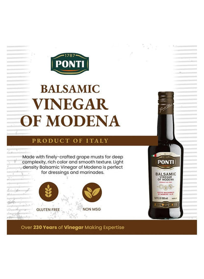 Ponti Balsamic Vinegar 500 ML - Premium Italian Flavor