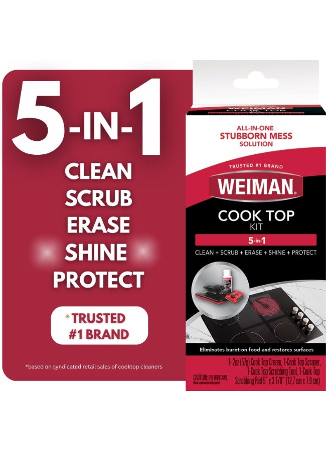 Weiman 5 In 1 Cook Top Cleaning Kit
