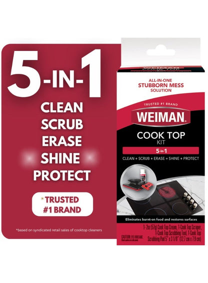 Weiman 5 In 1 Cook Top Cleaning Kit