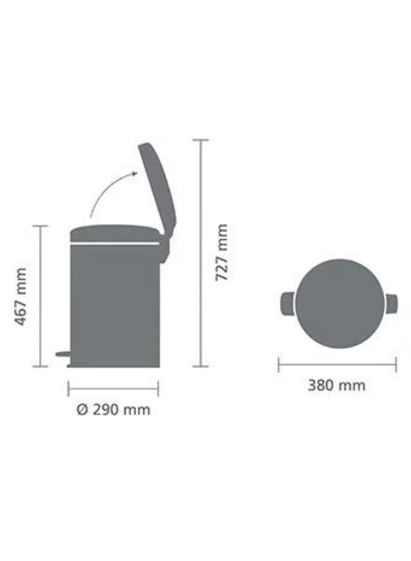 Brabantia Newicon Pedal Bin 20L Metallic Gold
