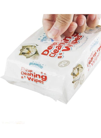 Pawise Deep Cleaning Wipes for Pets - 70 Pcs Pack