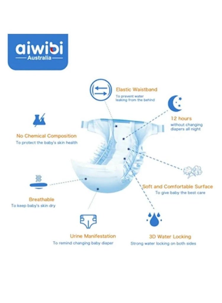 Aiwibi Ultra-Thin Baby Tape Diapers Size 2 Small