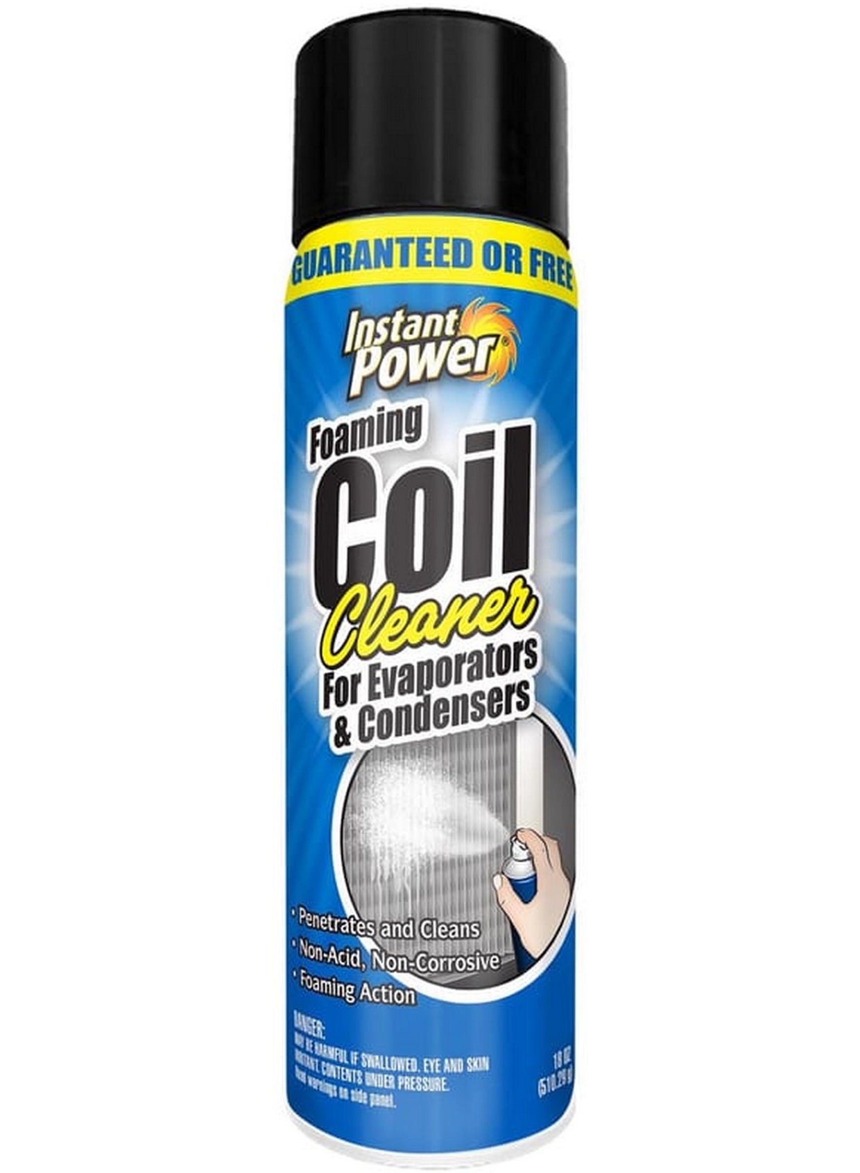 air dry, coil cleaner, cool dry, dirt dust, dirt grime, drain pan, dry place, evaporators condensers, foaming coil, foaming coil cleaner, heavy soil, hvac coil, instant power, mist turn, unit back