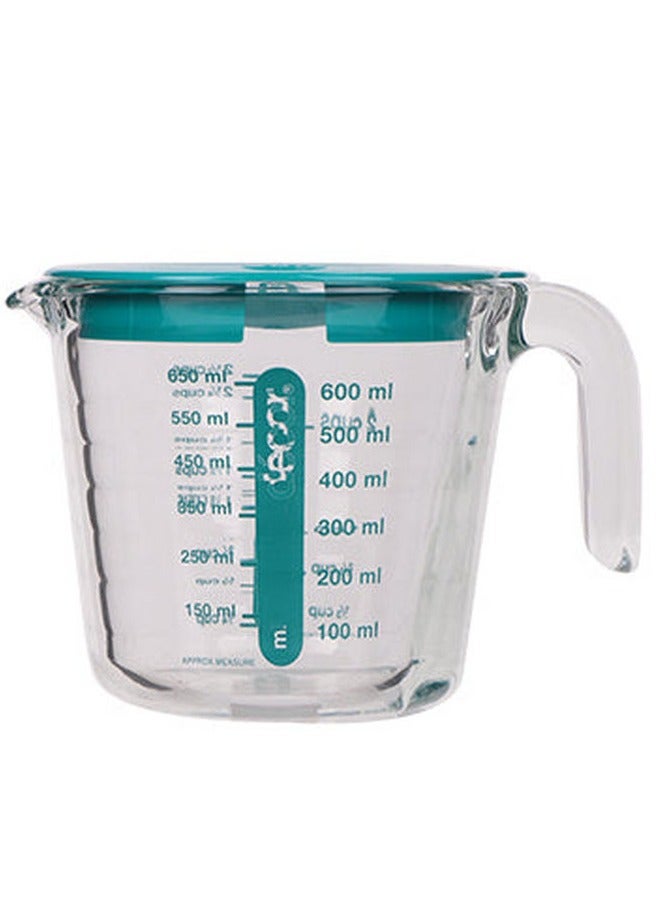 Decor Glass Measuring Jug With Lid 650 ML