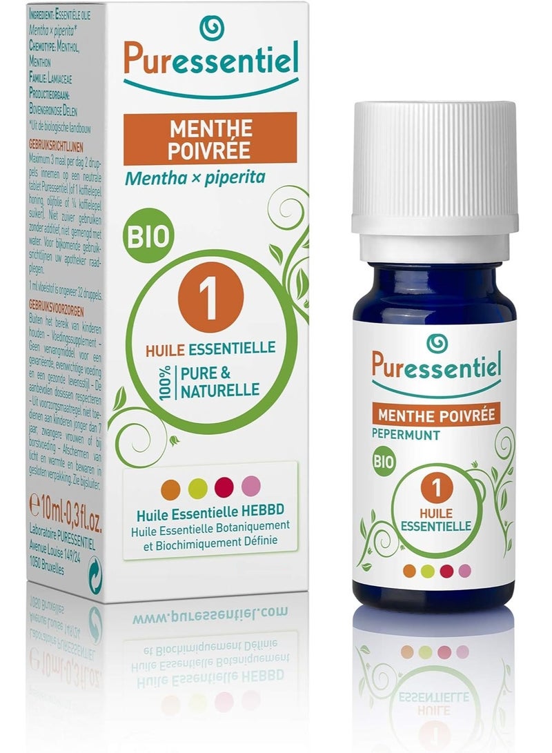Organic Peppermint Essential Oil 10 ML Puressentiel