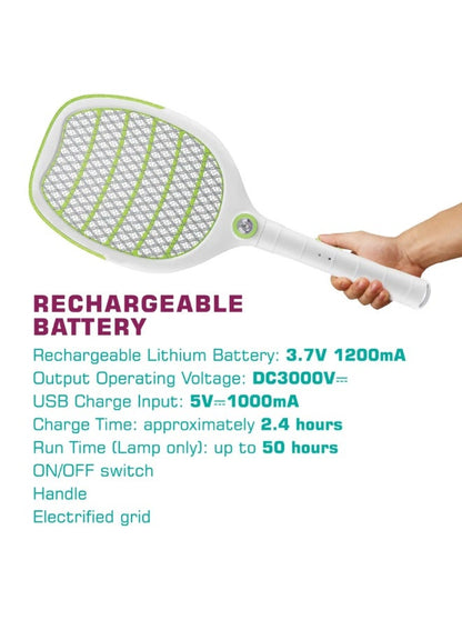 GECKO Electric Insect Zapper Racket