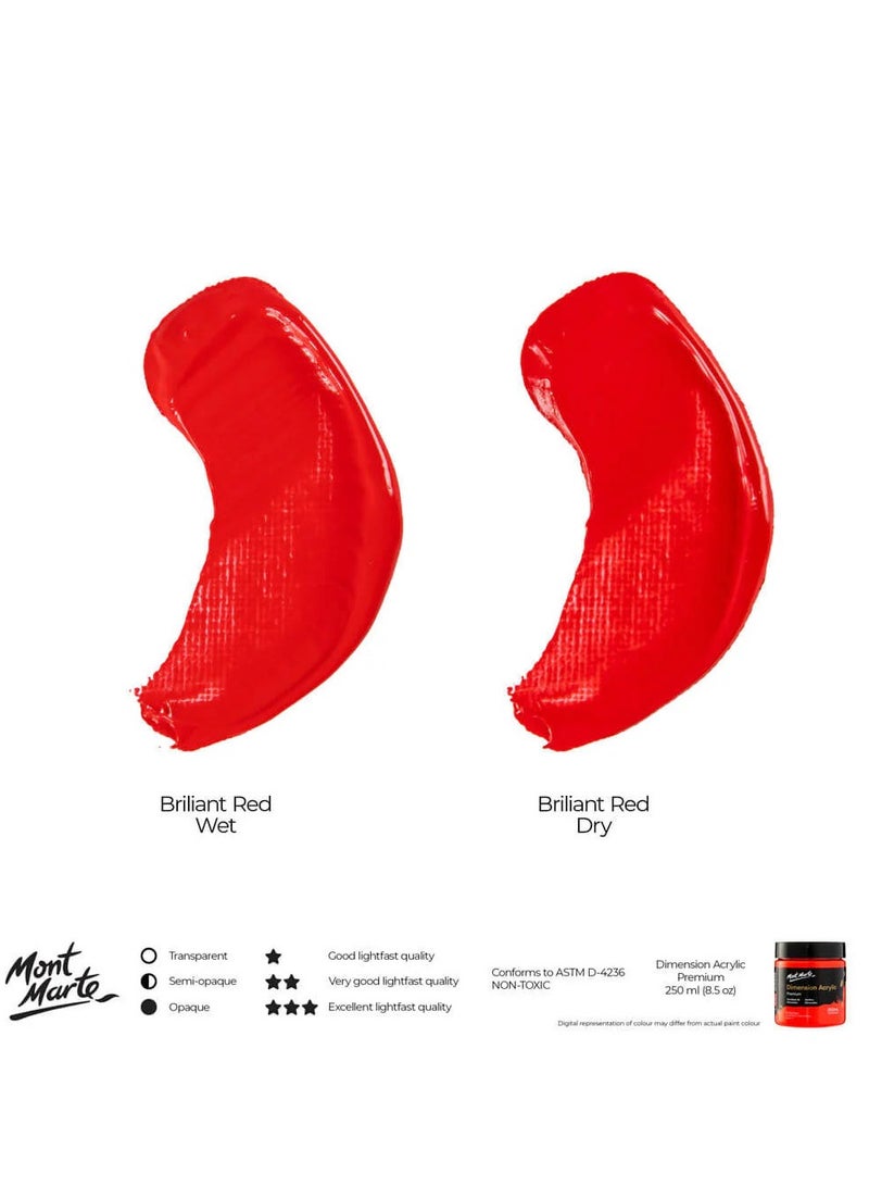 Mont Marte Brilliant Red Acrylic 250ML