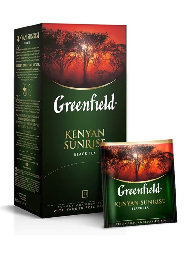 Kenyan Sunrise Black Tea 25 Tea Bags Greenfield