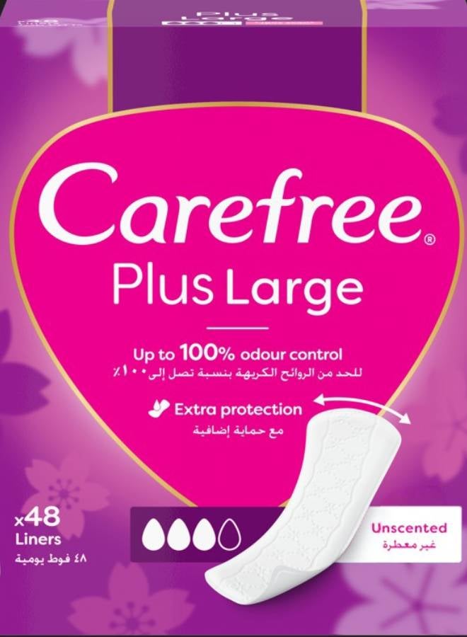 Carefree Panty Liners Plus Large Unscented