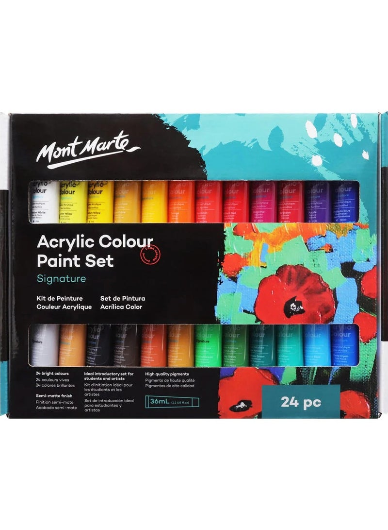 Mont Marte Acrylic Paint Set 24Pc - Premium Quality