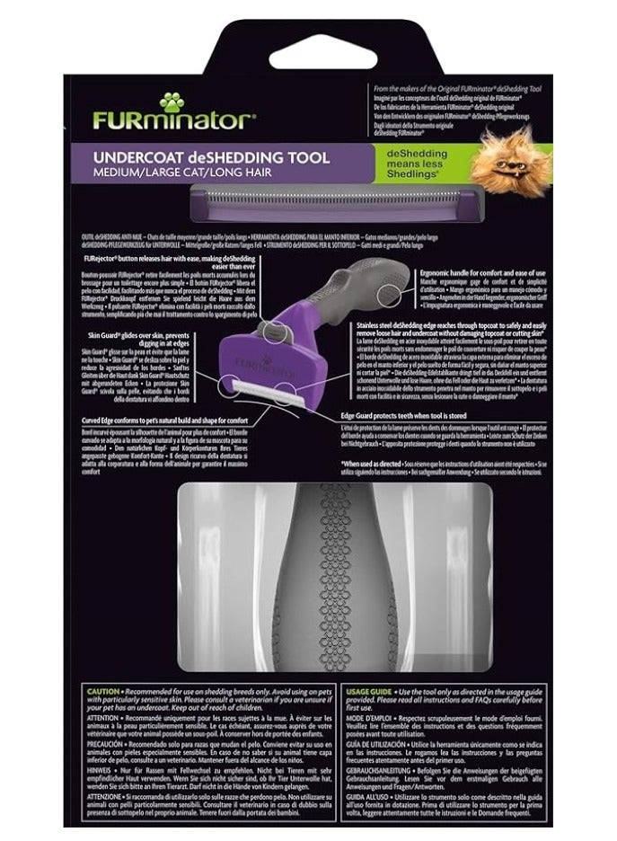 FURminator Cat Undercoat Deshedding Tool Long Hair