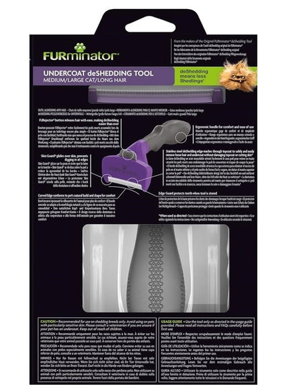 FURminator Cat Undercoat Deshedding Tool Long Hair