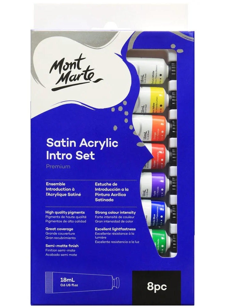 Mont Marte Premium Satin Acrylic Intro Set - 8Pc