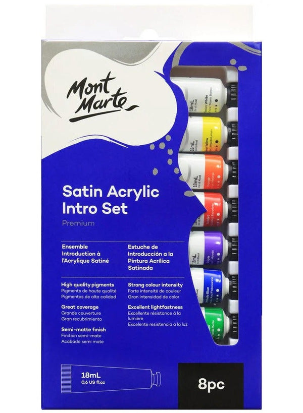 Mont Marte Premium Satin Acrylic Intro Set - 8Pc