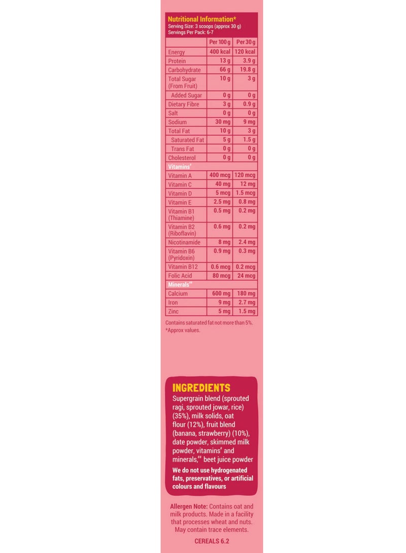 Slurrp Farm Strawberry Ragi & Rice Cereal - 200 Gm