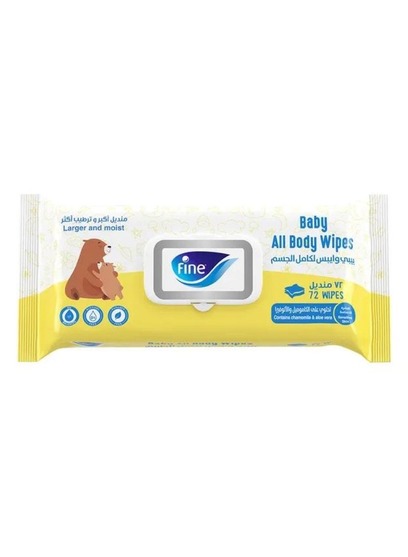 Fine Baby All Body Wipes with Chamomile & Aloe Vera