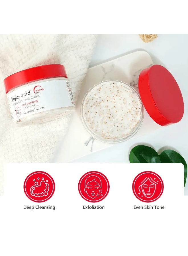 acid face, acid face body, body scrub, body scrub cream, cream 320g, face body, face body scrub, guanjing beauty, kojic acid, kojic acid face, multi-purpose, pat dry, scrub cream, scrub cream 320g, skincare