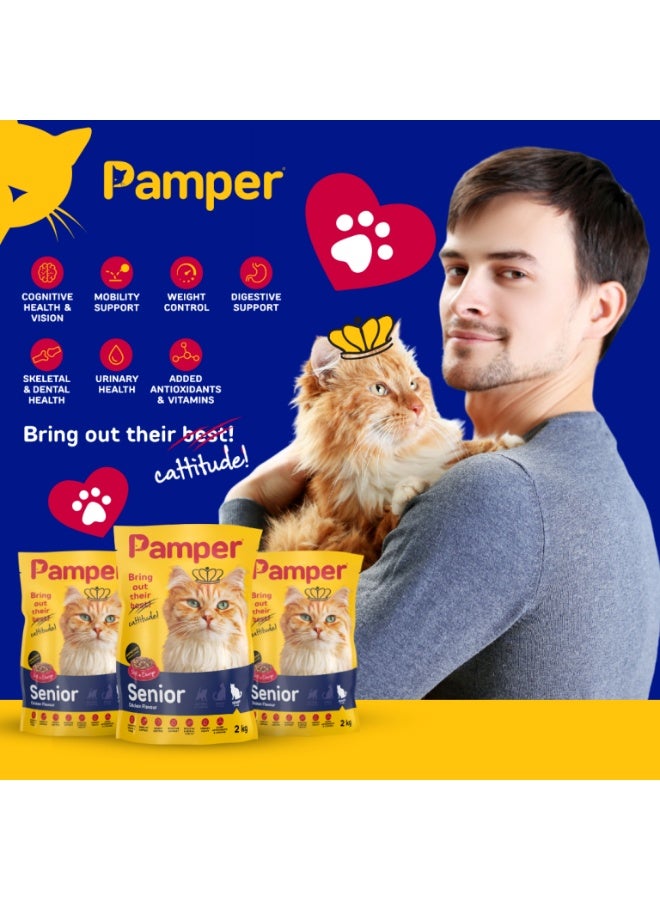 Pamper Senior Dry Cat Food 2Kg