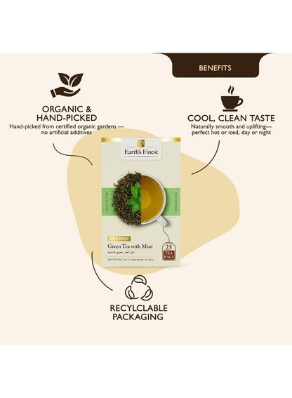 antioxidant rich, bags fresh, bags fresh flavor, earth s finest, flavor antioxidant, flavor antioxidant rich, fresh flavor, fresh flavor antioxidant, gluten-free, green tea, organic green, organic green tea, per tea, tea bag, vegan
